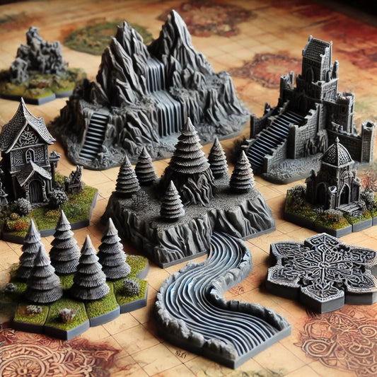 3D-Printed Terrain Pieces